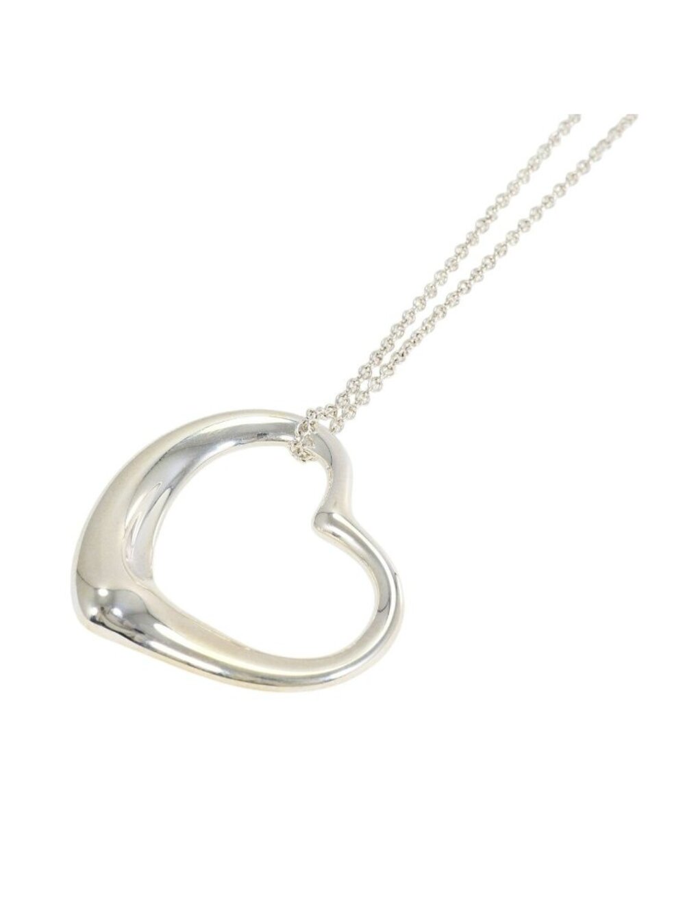 Tiffany & Co Open Heart Large 925 Sterling Silver Necklace 74